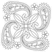 paisley flower block 003